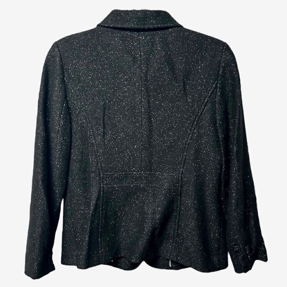 NWT Talbots Wool Blend Black Sparkly Button Up Bl… - image 5